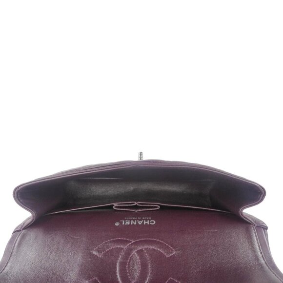 Chanel  Classic Flap Medium Quilted Leather Shoulder Bag Purple - Picture 14 of 16